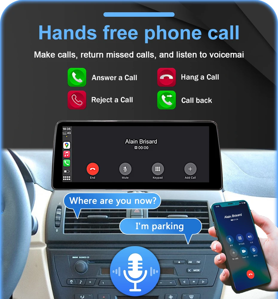 12,5-Zoll-Linux-Bildschirm, kabelloses CarPlay, Android-Auto-Autoradio für BMW X3 E83 2004–2008, Mirror Link, Airplay, Bluetooth-Navigation, 4G – Detail 14