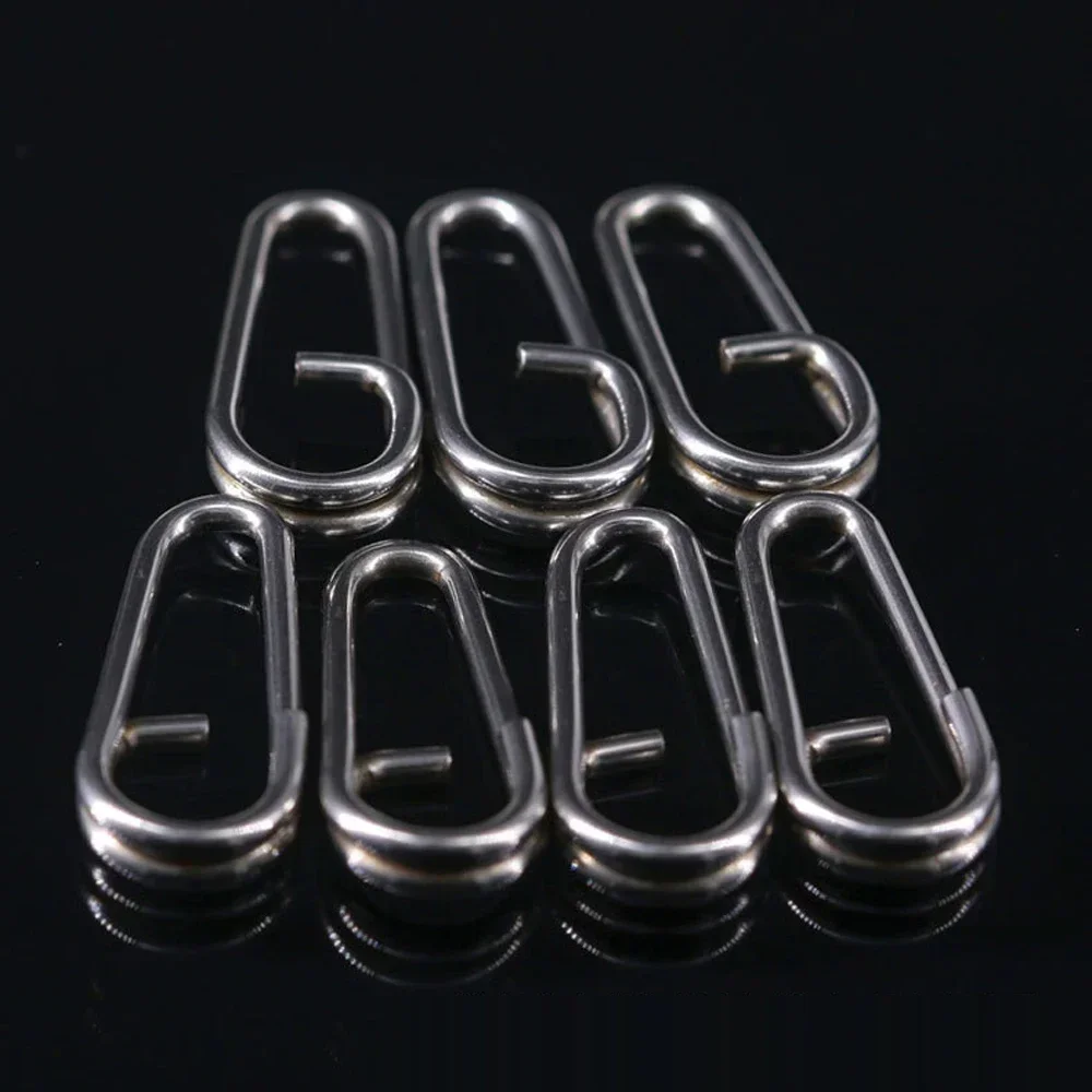 20 stücke Split Ringe Angeln Snap Angeln Lockt Anschlüsse Salzwasser Angeln Oval Split Ringe Swivel Snap Edelstahl Ringe – Detail 3