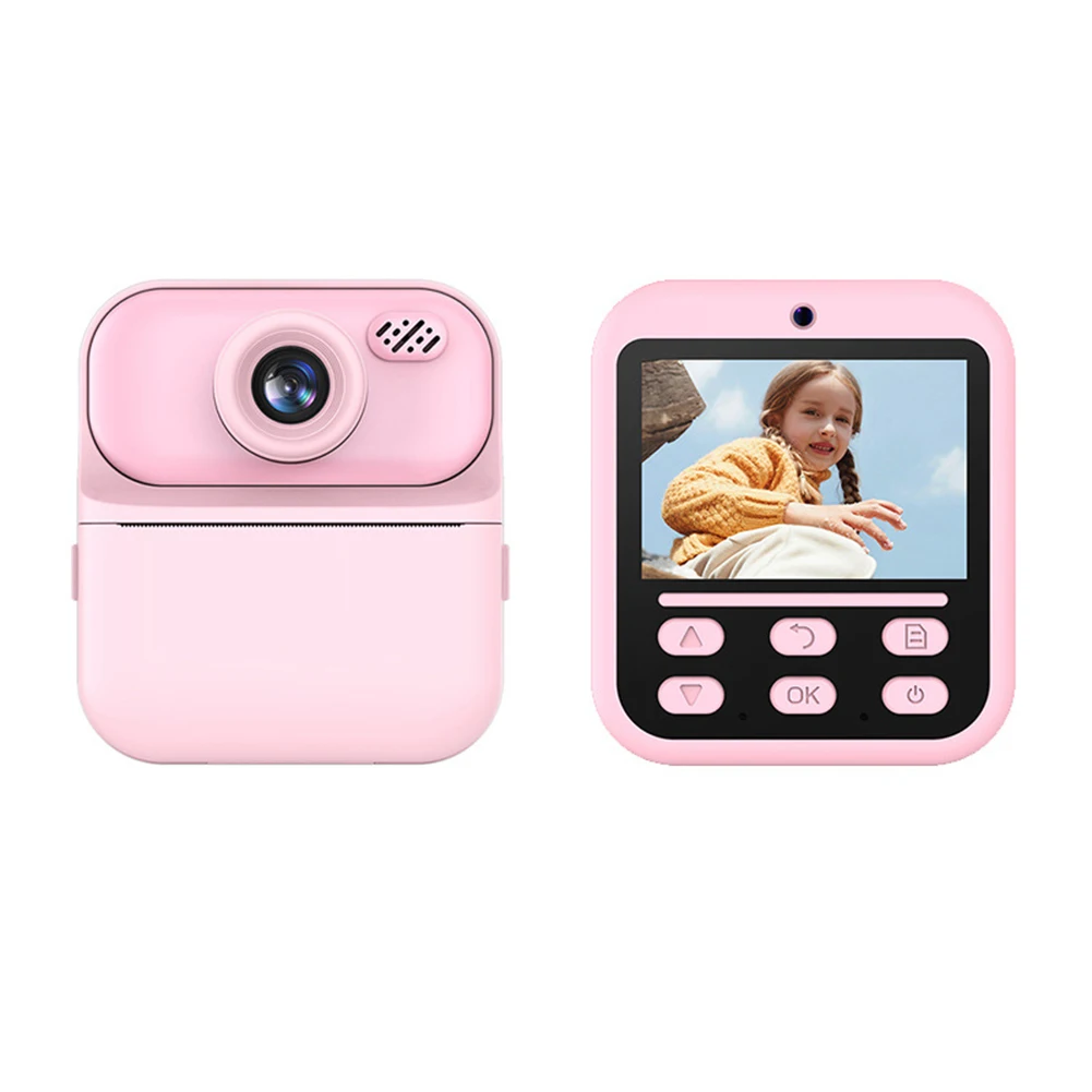 Portable HD Instant Print Camera with 2.4 Display - USB Rechargeable Digital Photo and Video Camera