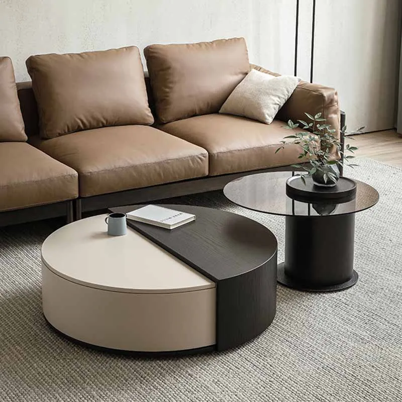 

Modern Luxury Coffee Tables Designer Living Room Minimalist Round Tables Organizer Space Saving Muebles Table Office Furniture