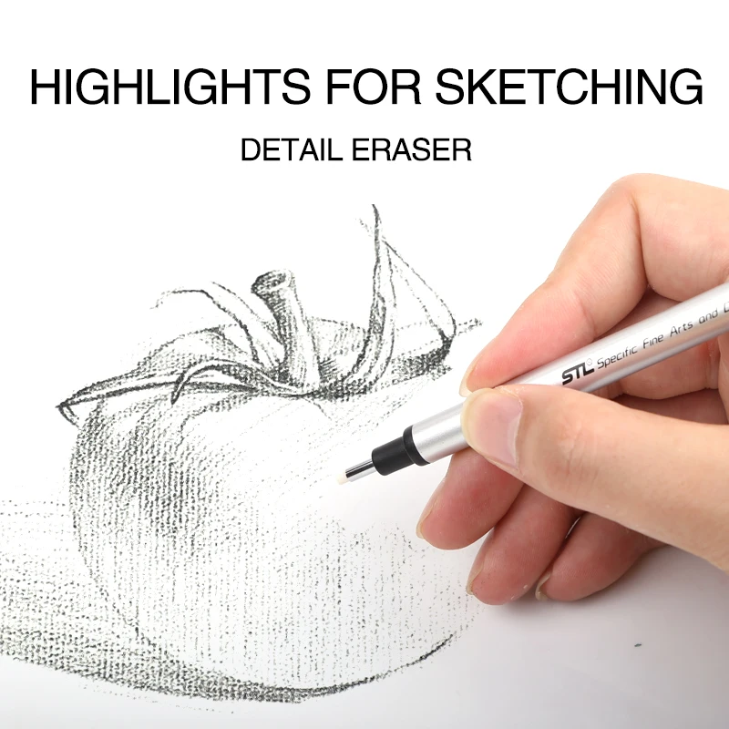 Refill Eraser Square Round Mechanical Retractable Eraser pencil eraser retractable eraser 5 Pcs