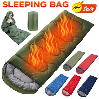 Ultralight Envelope Sleeping Bag Travel Portable Sleeping Bag Breathable Comfortable Mattress with Compression Sack for 3 Season