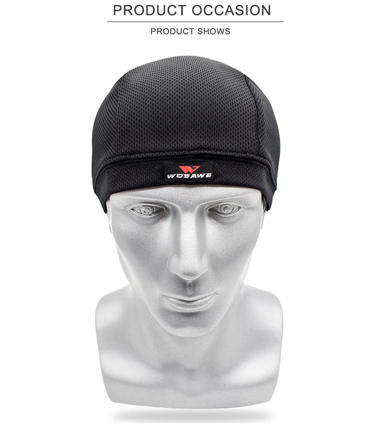 Description Picture 4 of itemWOSAWE Moisture Wicking Cycling Cap Cooling Skull Cap Helmet Lining Breathable Running Cycling Hat Quick Dry Sports Cap