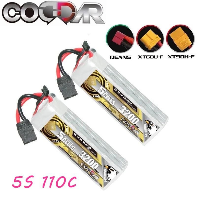 

CODDAR 18,5 V 110C 3200mAh 5S LIPO аккумулятор для выравнивания вертолета 90 Ducted Fixed Wing Multi-Axis Model 18,5 V батарея для дрона