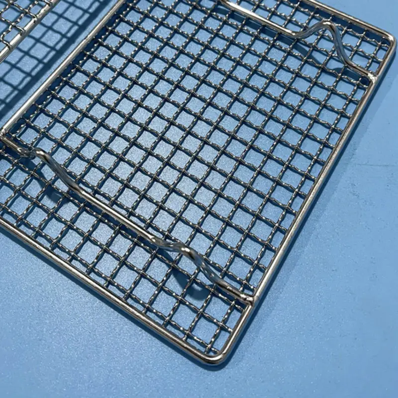 Grille De Barbecue Carrée Acier Inoxydable 304 - 40x24cm - Pour Cuisson Uniforme, Résiste à 260°C