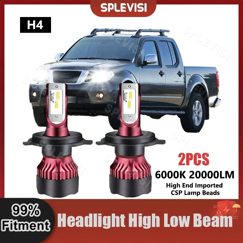 2XAllInOneLEDHeadlightHighLowBeamBulbs9003H4ForNissan