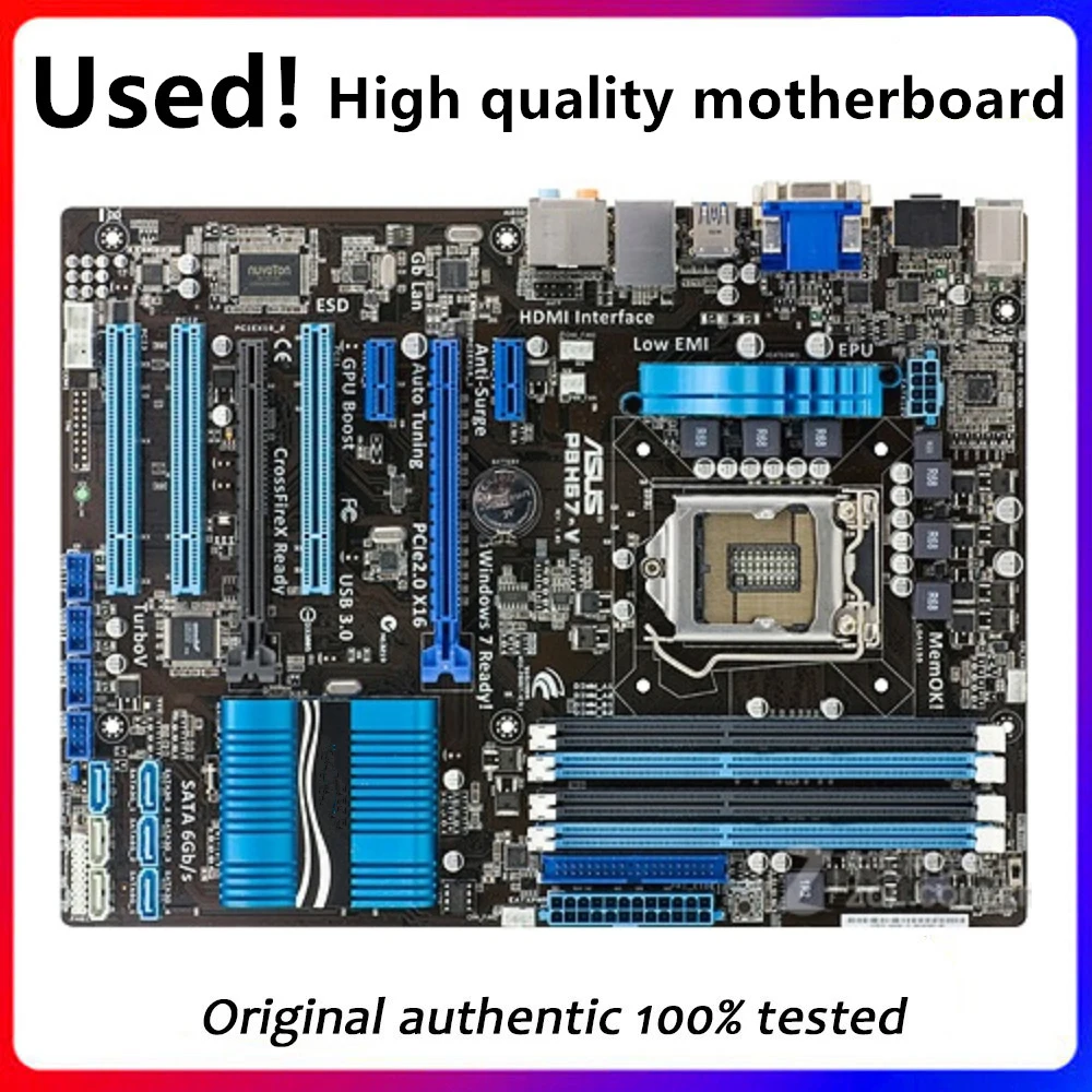 Per Asus P8H67 P8H67-V Scheda Madre Del Computer Lga 1155 Ddr3 Per Intel H67 P8H67 Scheda Madre Desktop Sata Ii Pci-E X16 Usata