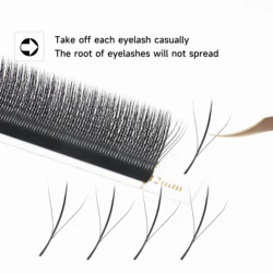 Enhanced Bloom Multi-Dimensional Automatic Flowering Eyelash Extensions - 14mm (3D-Three-Core)