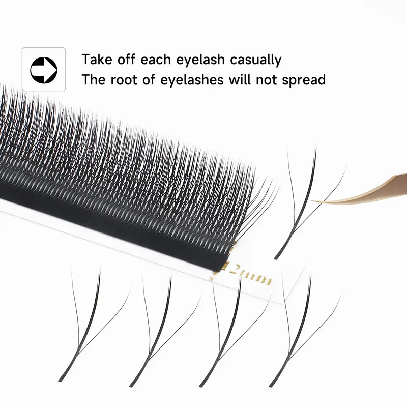 XIUSUZAKI W Shaped Bloom 2D 3D 4D 5D 6D 7D 8D Automatic Flowering Premade Fans Eyelashes Extensions Natural yy Individual Lashes - Image 12