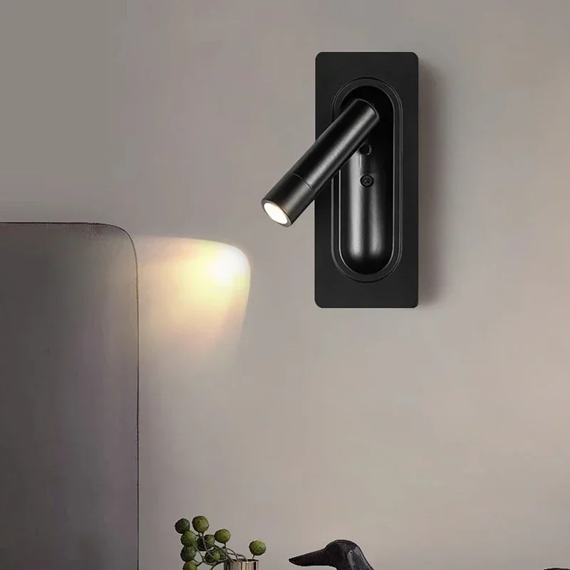 LED Ambient Reading Light Adjustable Recessed Wall Light Wide Voltage 85V-265V Indoor Rotatable Bedside Reading led light,led wall lamp,wall light,led reading light