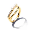 2024 New 925 Sterling Silver Organically Shaped Stacking Rings Heart Two-tone Entwined Bands Ring Fit Women Gifts 6