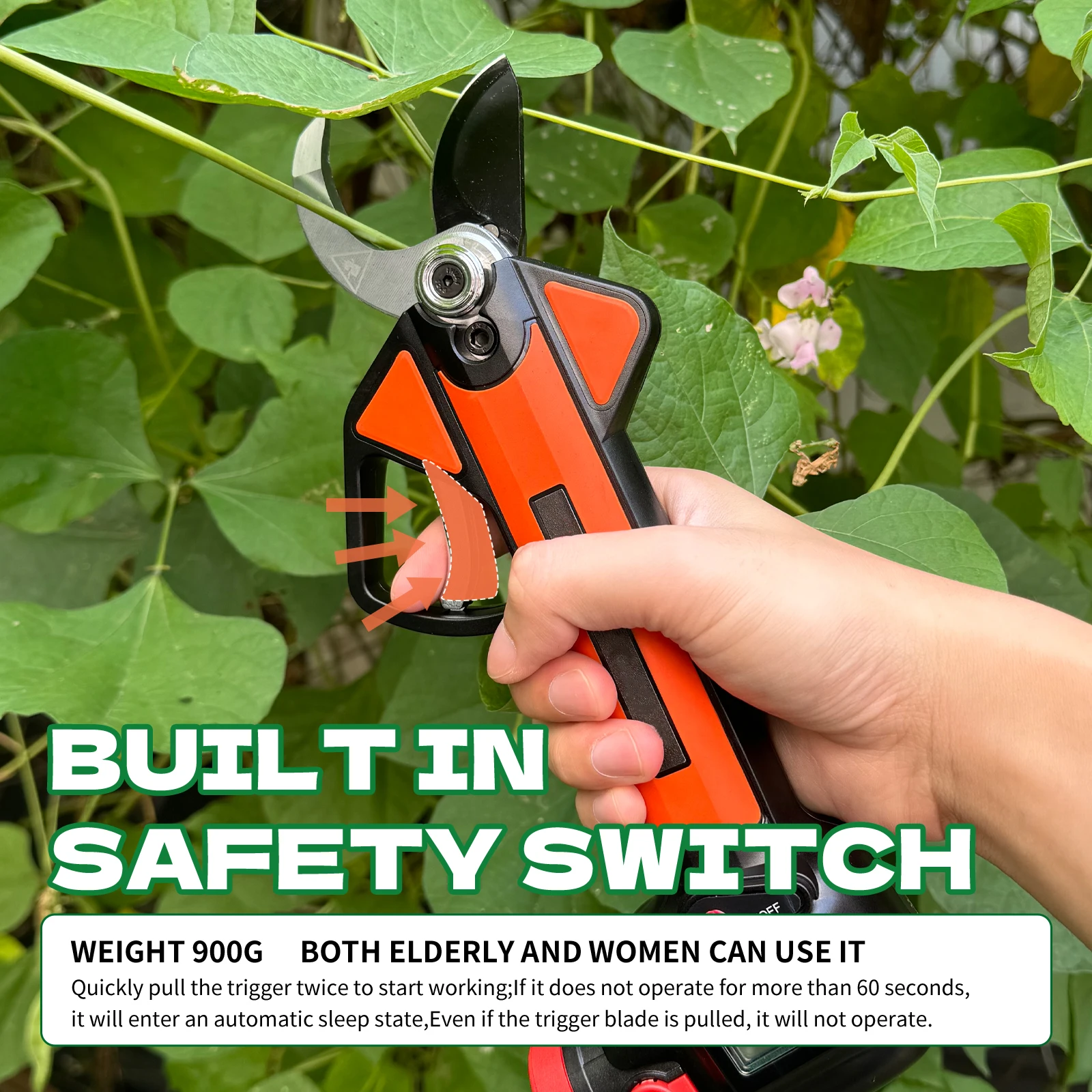 16.8V 30mm Cordless Pruner Lithium-ion Pruning Shear Efficient electric scissors Bonsai Electric Tree Branches  garden tools M30 3