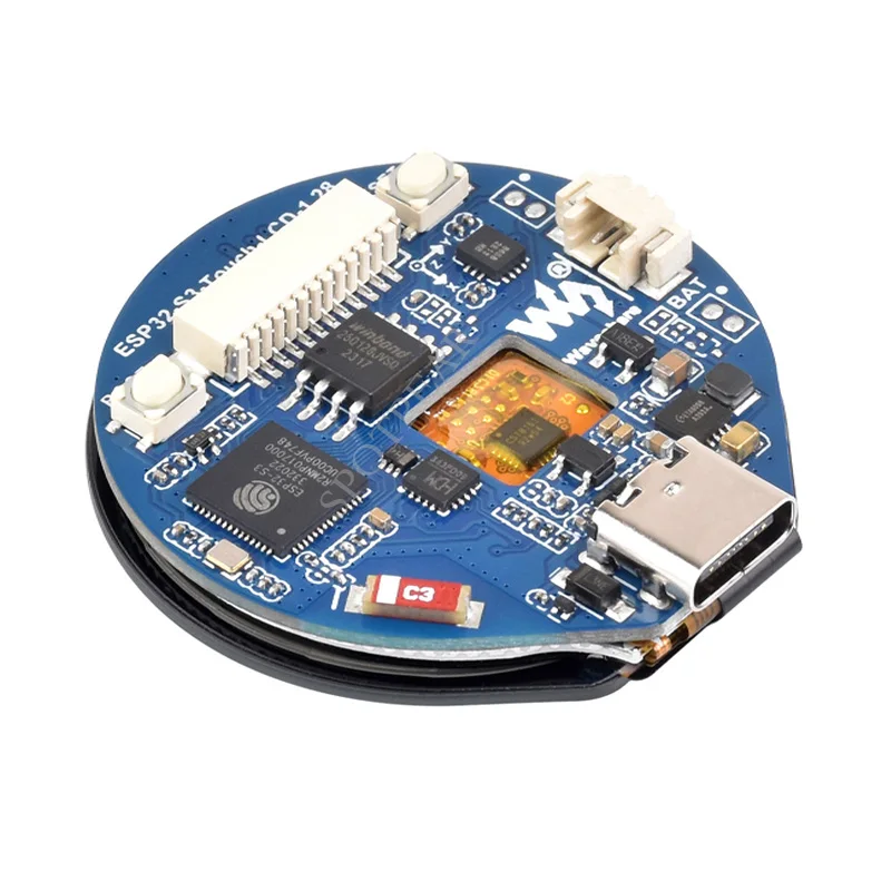 ESP32-S3  , 1.28 ġ  ġ LCD ÷ ũ ɼ, ̷ν , ӵ