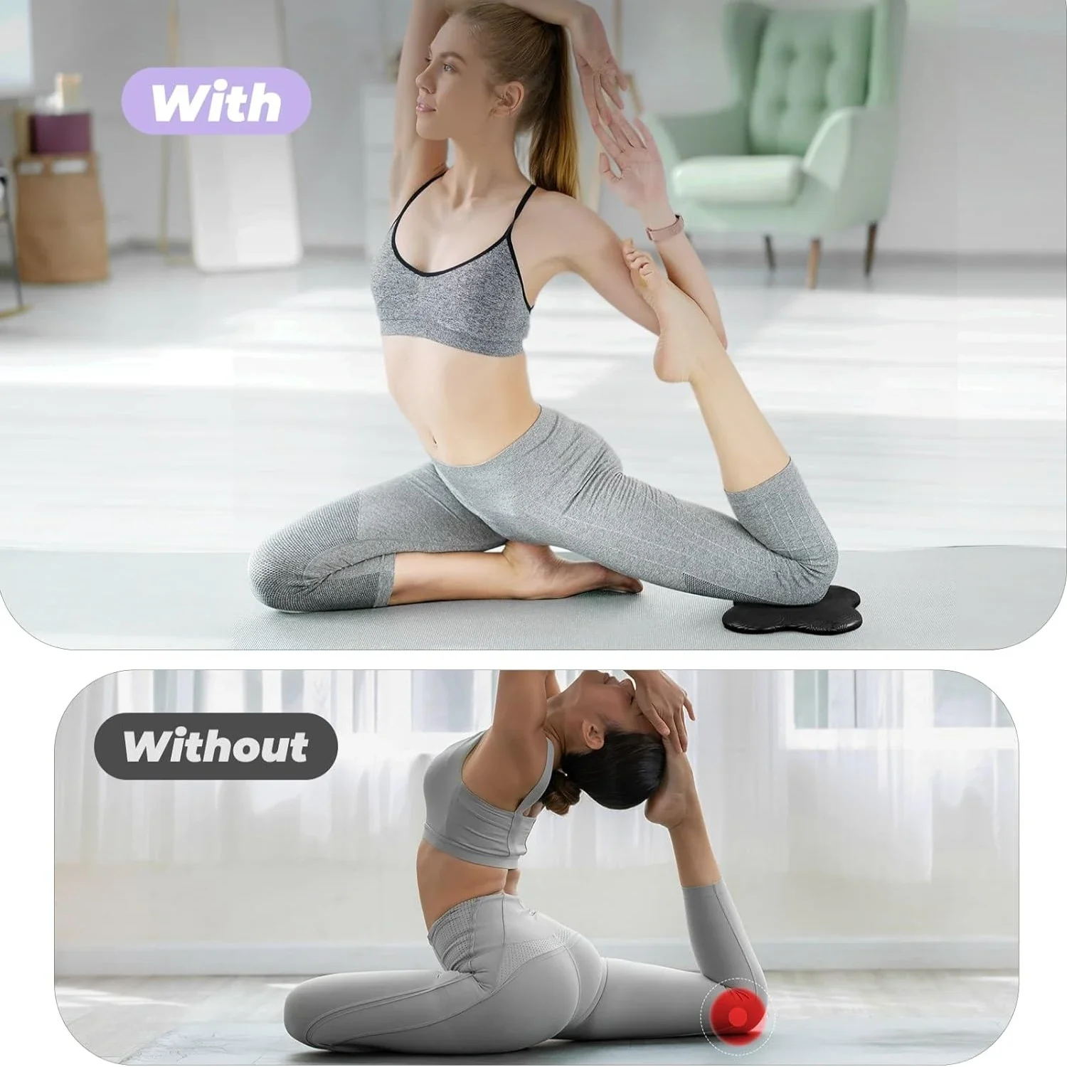 Experience ultimate comfort and support with this premium, durable, and versatile yoga knee pad set. Rated as top-quality, this