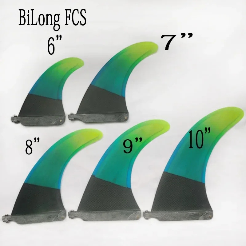BiLong FCS Single Surfboard Fins 6-7-8-9-10inch Paddle Board Fin Longboard Fin Sup Center Inflated Board surfing Accessories