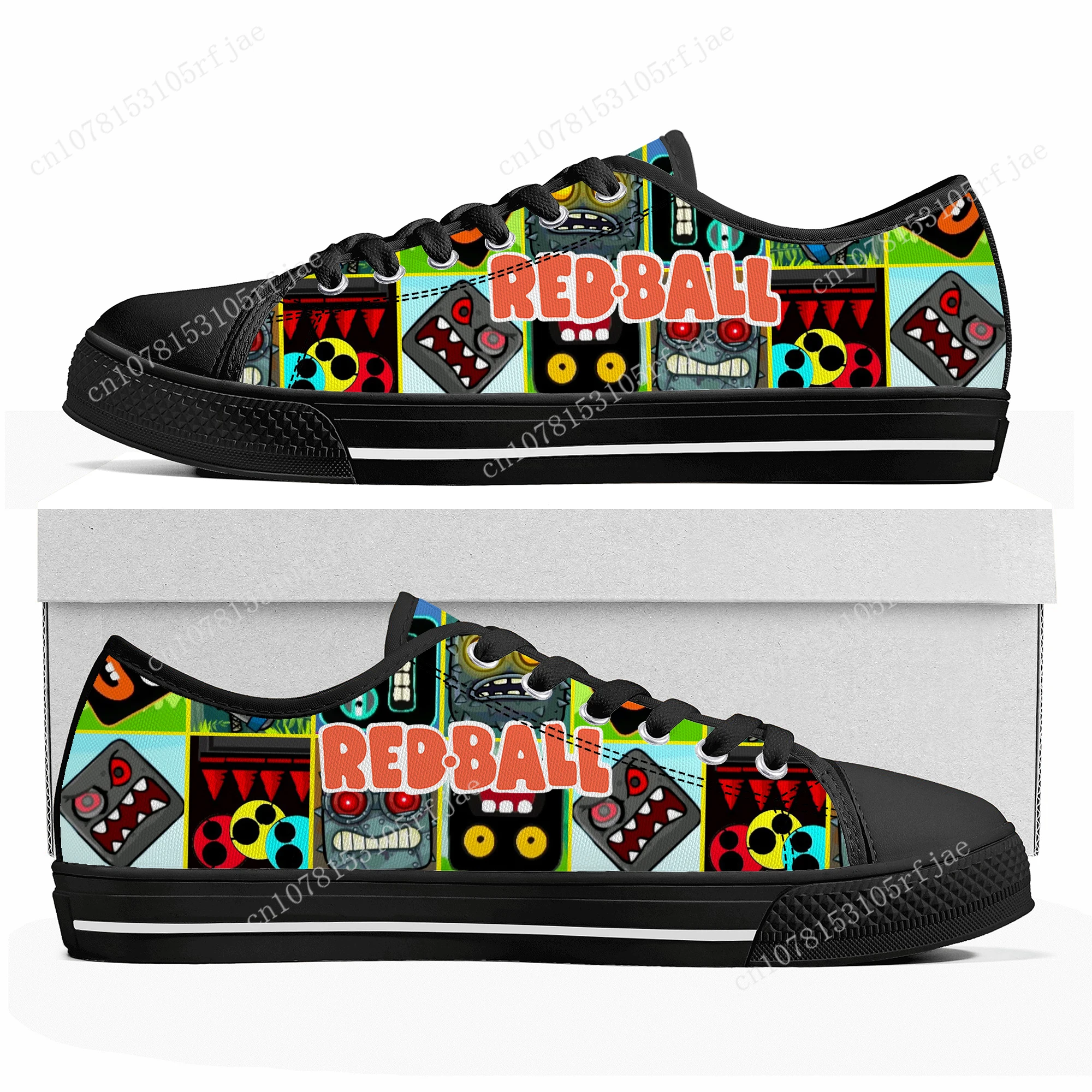 

Red Ball Custom Low Top Sneakers Cartoon Game Womens Mens Teenager Fashion High Quality Shoes Casual Tailor Made Canvas Sneaker