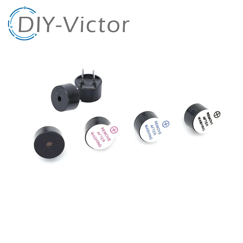 10Pcs 3V 5V 12V Active Buzzer 12095 Piezo Magnetic Long Continous Beep Tone Alarm Ringer 12085 Passive 16R Fit For Computers piezo buzzer