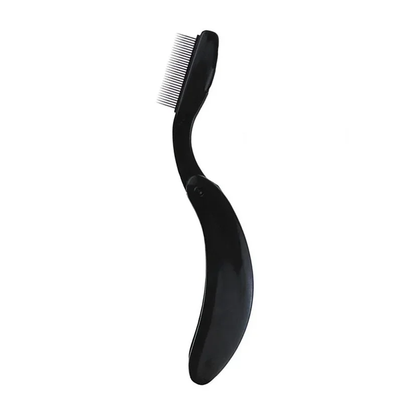 Eyelash Comb Eyebrow Brush Shaper Folding Stainless Steel Teeth Beauty Tool