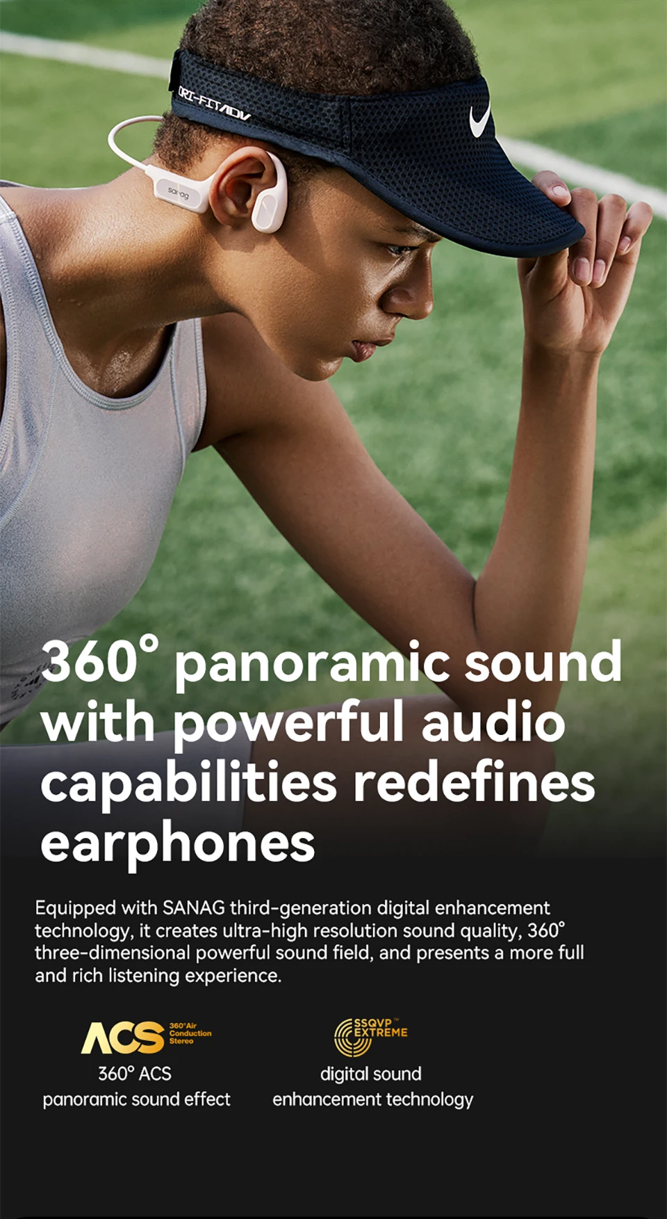 Sanag A50S Pro Bone Conduction Wireless Earphones description image 4