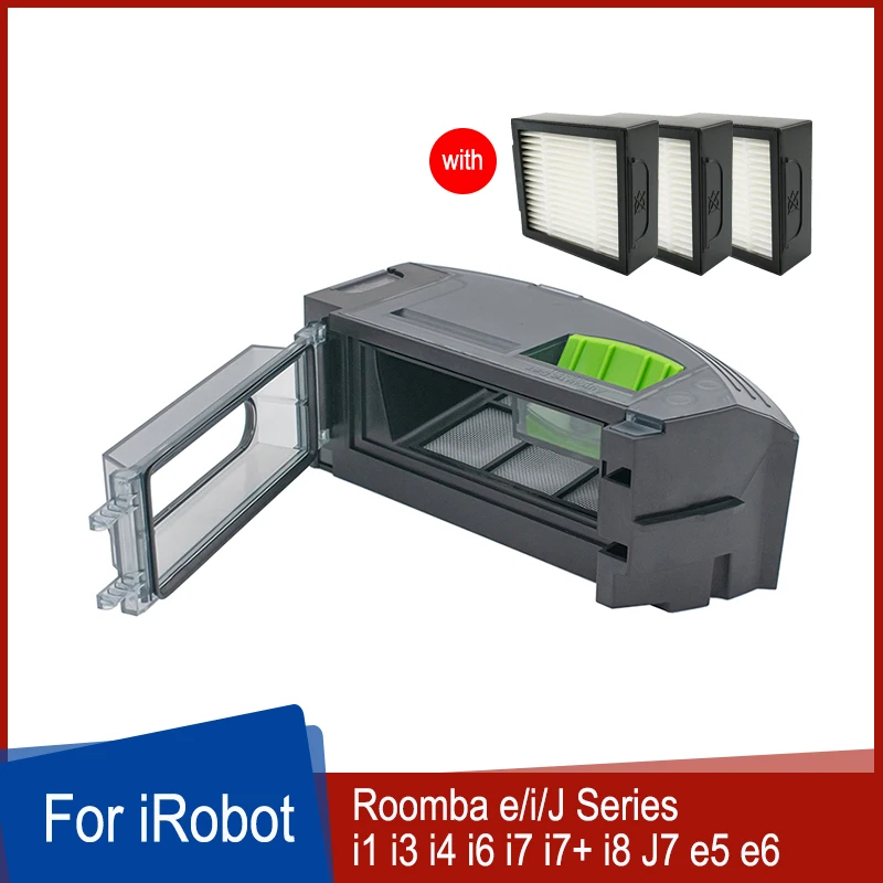 Recipiente De Polvo (Dirt Bin) Para Roomba I1, I3, I4, I6, I7+, I7, I8, J7+ - Repuesto Negro