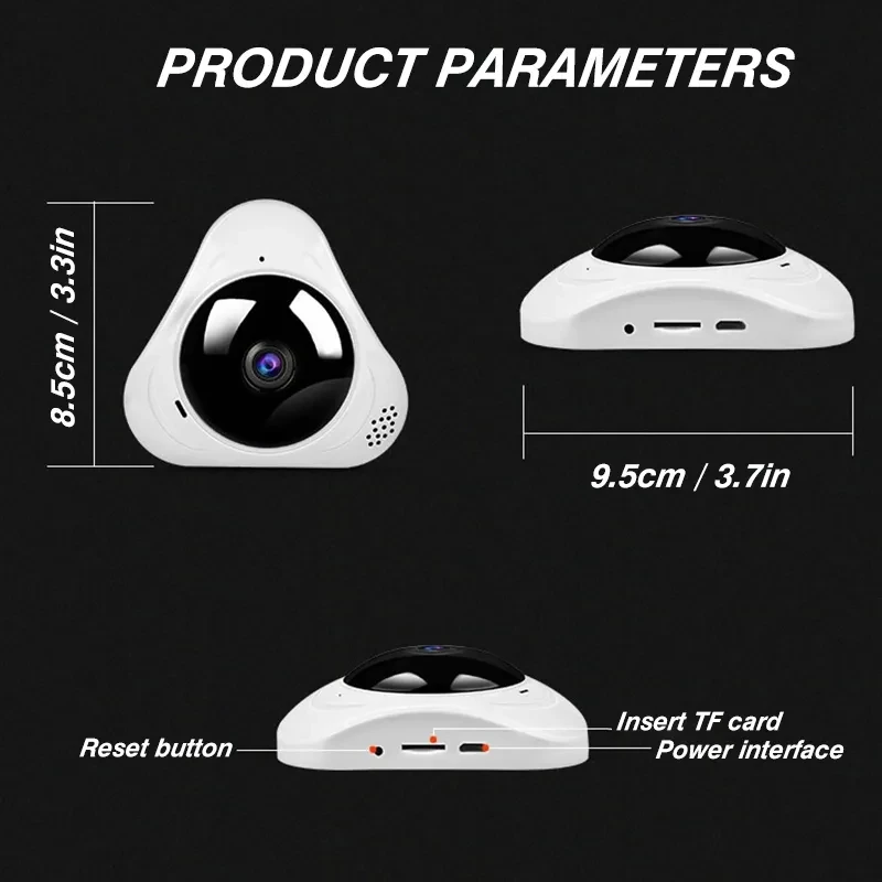 Yoosee APP 2MP 1080P 360Degree Panoramic View VR IP Camera IR Night Vision Motion Detection CCTV Baby Monitor 4