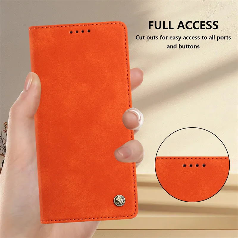 Colorful Macaron Magnetic Leather Wallet Case
