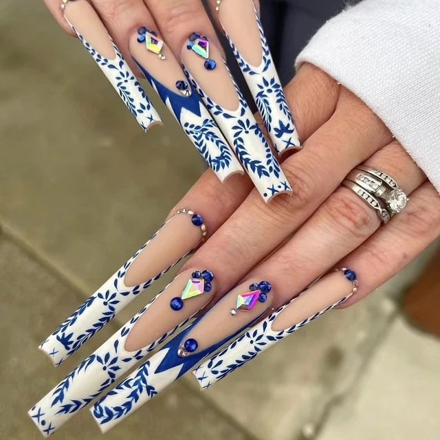 Buy APHRODITE White Porcelain Gold Marble Press on Nails Marble Nails Gold  Flakes Online in India - Etsy