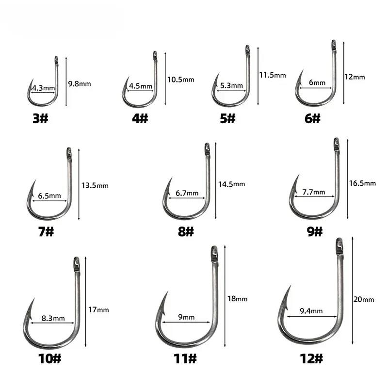 50-1600Pcs/BoxFishing Hooks 3