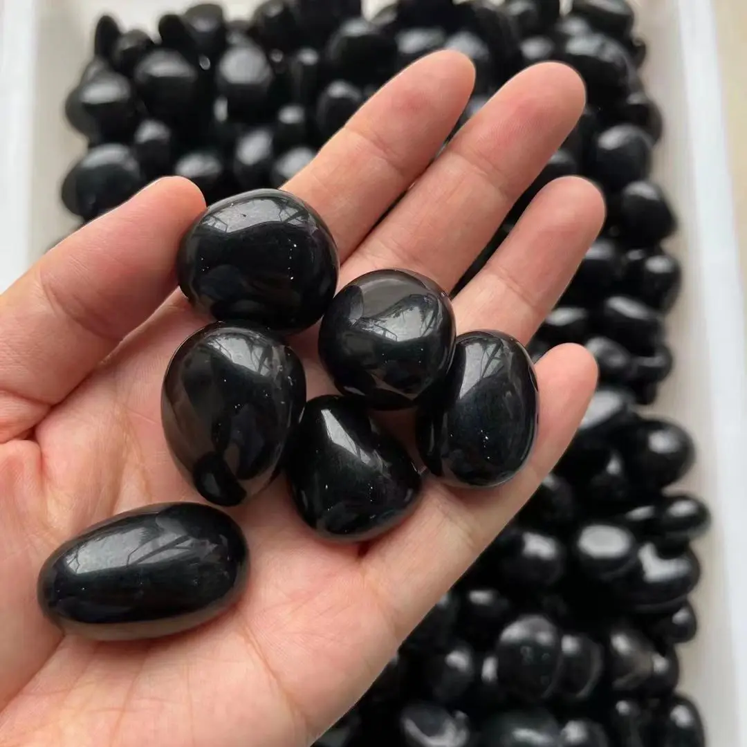 1kg/bag Natural Black Obsidian Crystal Gemstone Collectibles Rough Rock