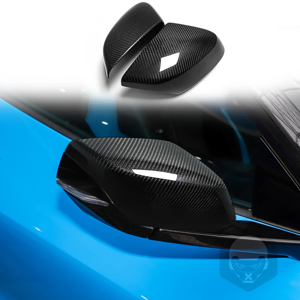 

1 Pair Carbon Fiber Color Door Wing Mirror Cover Shell for Chevrolet Corvette C8 2020 2022 Mirror Protective Trim Shell