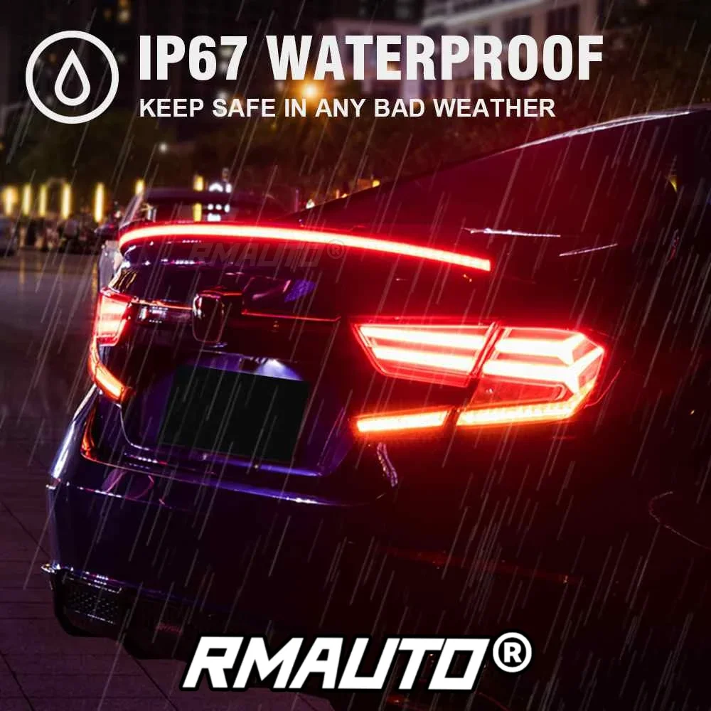 Per Accord Dynamic Led Spoiler Indicatore Di Direzione Luce Freno Posteriore Tronco Tetto Spoiler Per Honda Civic Cr-V Xr-V Avancier Breeze Integra