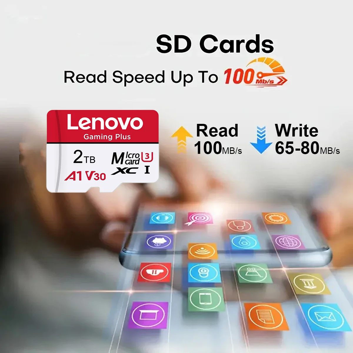 레노버 SD 카드 1TB 익스트림 프로 마이크로 SD 카드 고속 메모리 카드 128GB U3 V60 4K 풀 HD TF 플래시 카드 (닌텐도 스위치용)