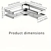 Wall Mounted Bathroom Shelf Organizer with Thickened Iron Triangle Frame, Kitchen Corner Shelf 3