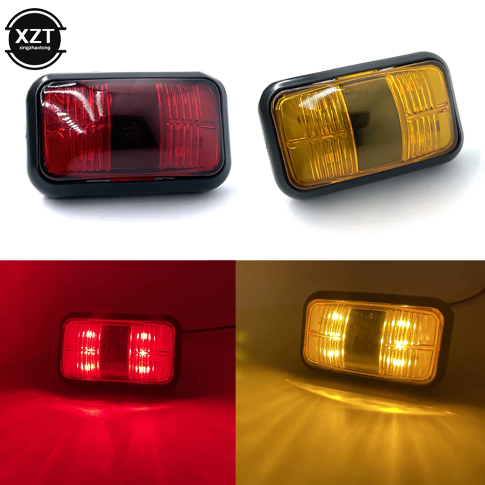 

New 12V 24V Marker Lights For Trucks Amber 6 LED Lights Boat RV Camper Side Light Lorry Truck Round Tail Light