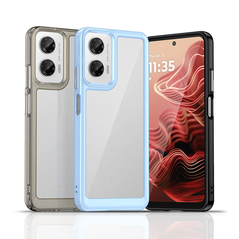 Transparent Colorful TPU Protective Phone Case