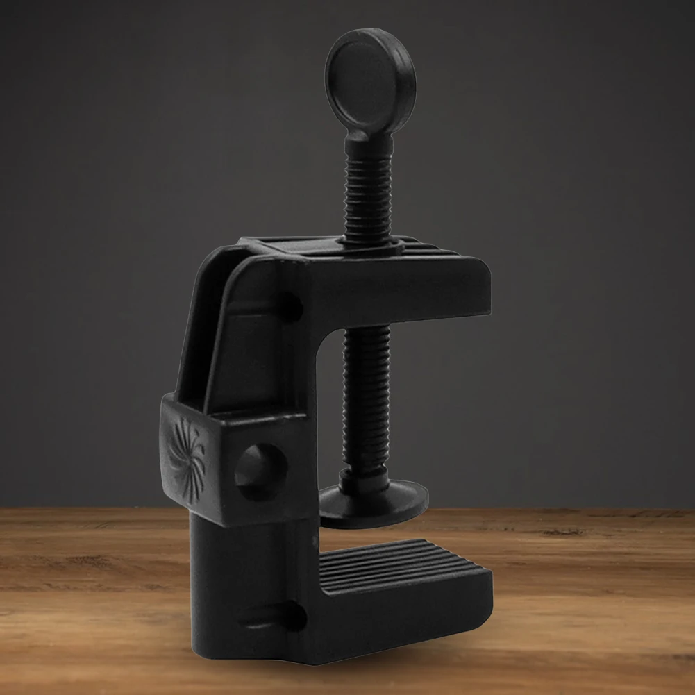 Universal Bracket Clamp Non-Slip Plastic Stand Clip C Shape Broadcast Mic Stand Clamp for Microphone Desk Lamp Ringlight