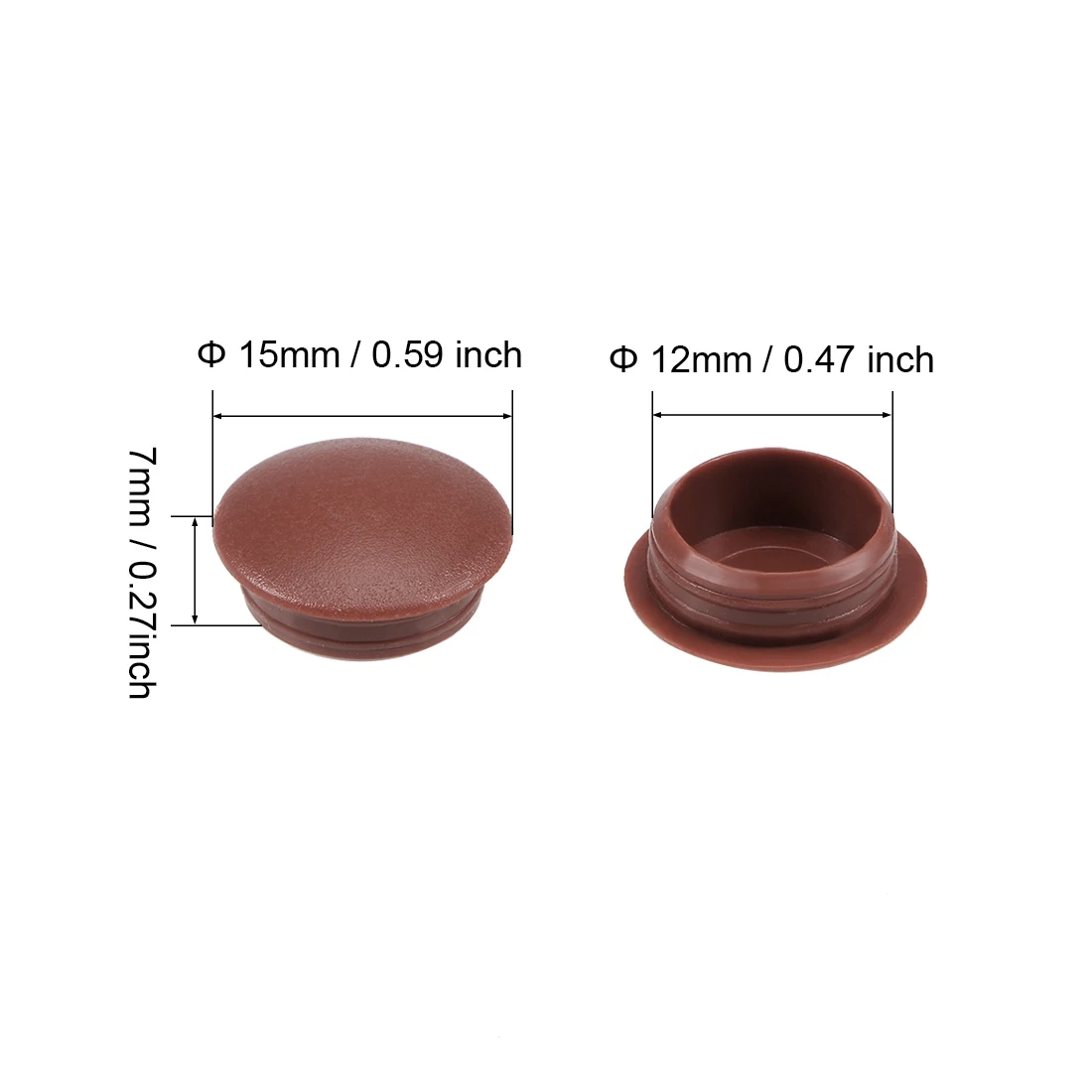 MroMax 5 Tapones Redondos De Madera De 1 Pulgada De Diámetro