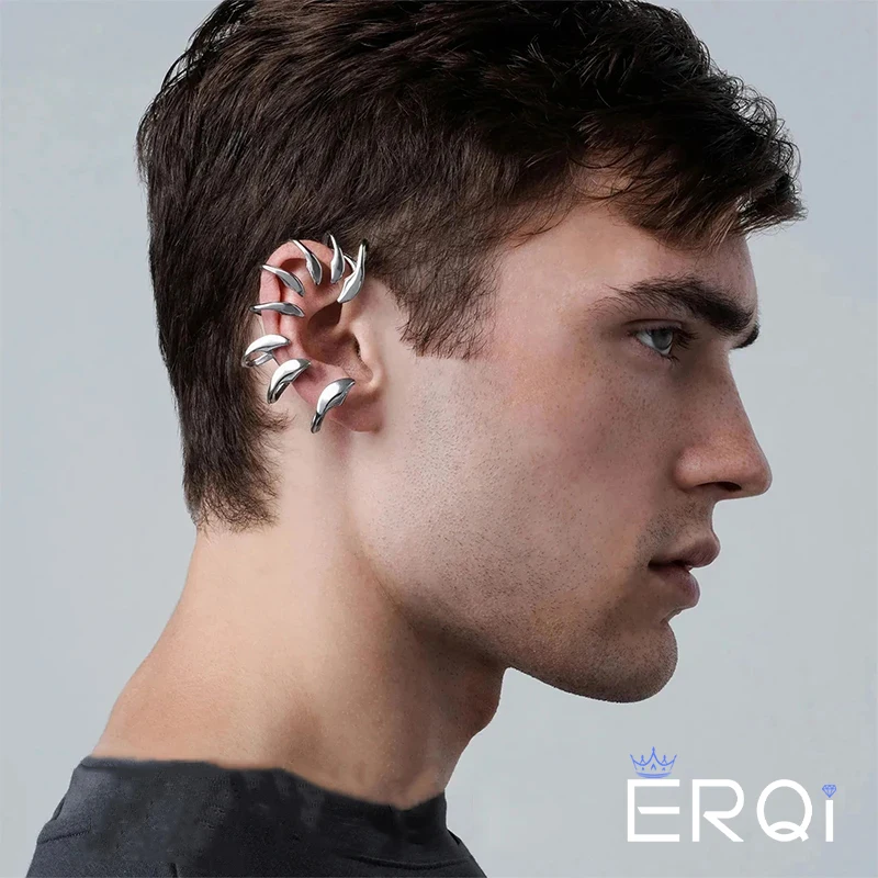 2024 New Opposite Sex Ear Clip Copper Alloy Material Cyberpunk Style Men And Women Jewelry Party Gift korean fashion jewelry men and women no piercing ear bone clip ear buckle no piercing titanium steel ear clip for women men