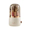 360° Rotating Makeup Brushes Holder Portable Desktop Makeup Organizer Cosmetic Storage Box Make Up Tools Jewelry Container 6