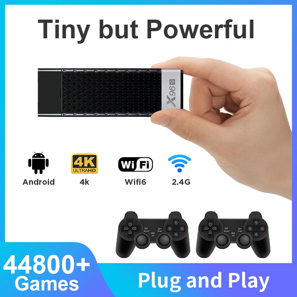 Retro Video Game Consoles Game Stick 4K HD EmuELEC 4.6 70+Emulators for PS1/PSP/MAME/DC/N64 256GB with 44800 Retro Games for TV