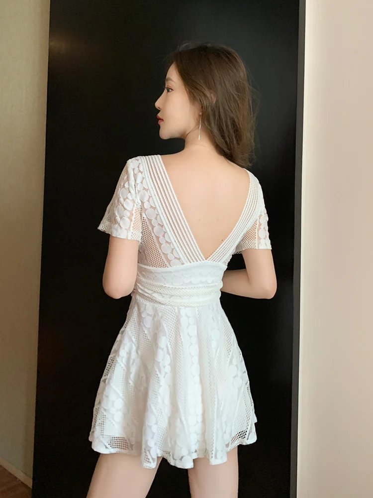 Nightclub New Short Skirt Sexy Lace KTV Nightclub Work Clothes Sauna Massage Technician Work Clothes Prom Dress