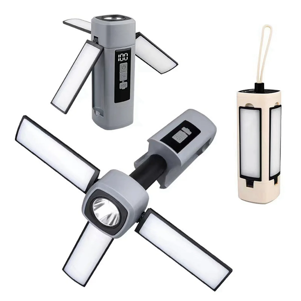BAAU Outdoor Multifunctional Camping Light Folding Telescopic Portable Floodlight Tent Light Camp Camping Light,B