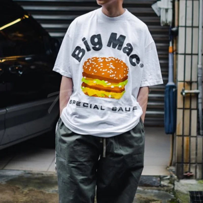 

New Fasion Foam Big Hamburg Letter Printing CPFM.XYZ T Shirt Men Women EU Size 100% Cotton CPFM Top Tees Fashion Tiny Spark