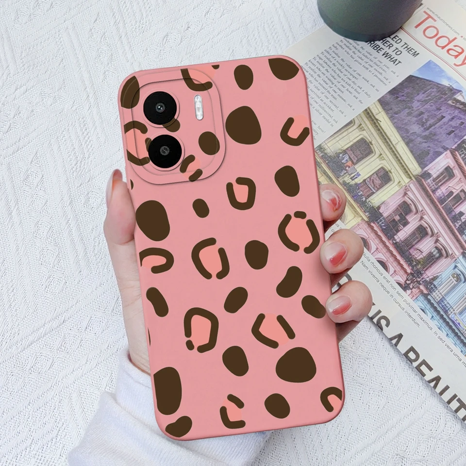 ESONG Leopardenmuster Handyhülle Für Xiaomi Redmi A1/A2 – Herz-Design, TPU Silikon, Ultradünn