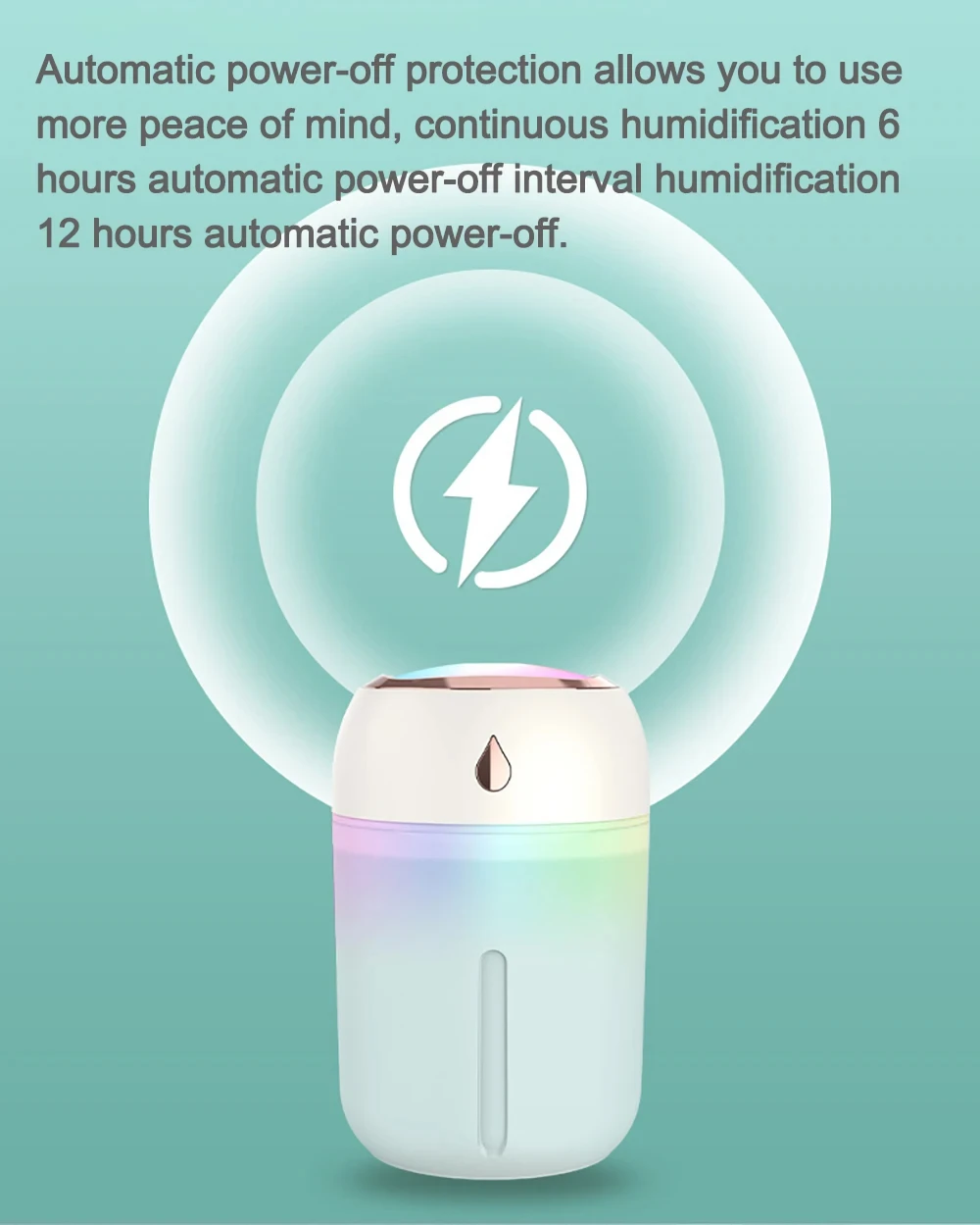 Description Picture 6 of itemPortable Air Humidifier Mini USB Aroma Diffuser With Cool LED Light Mist For Bedroom Home Car Plants Purifier Humificador 330ml