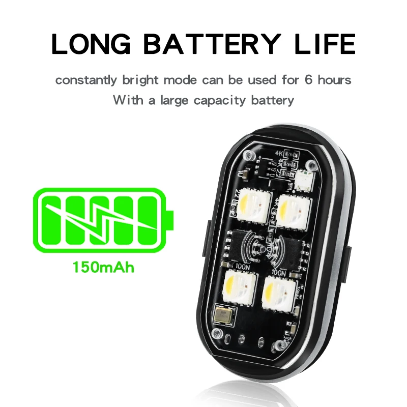 Kit 2/4/6 LED Aviation Strobe RGB pour Drone Moto - Télécommande