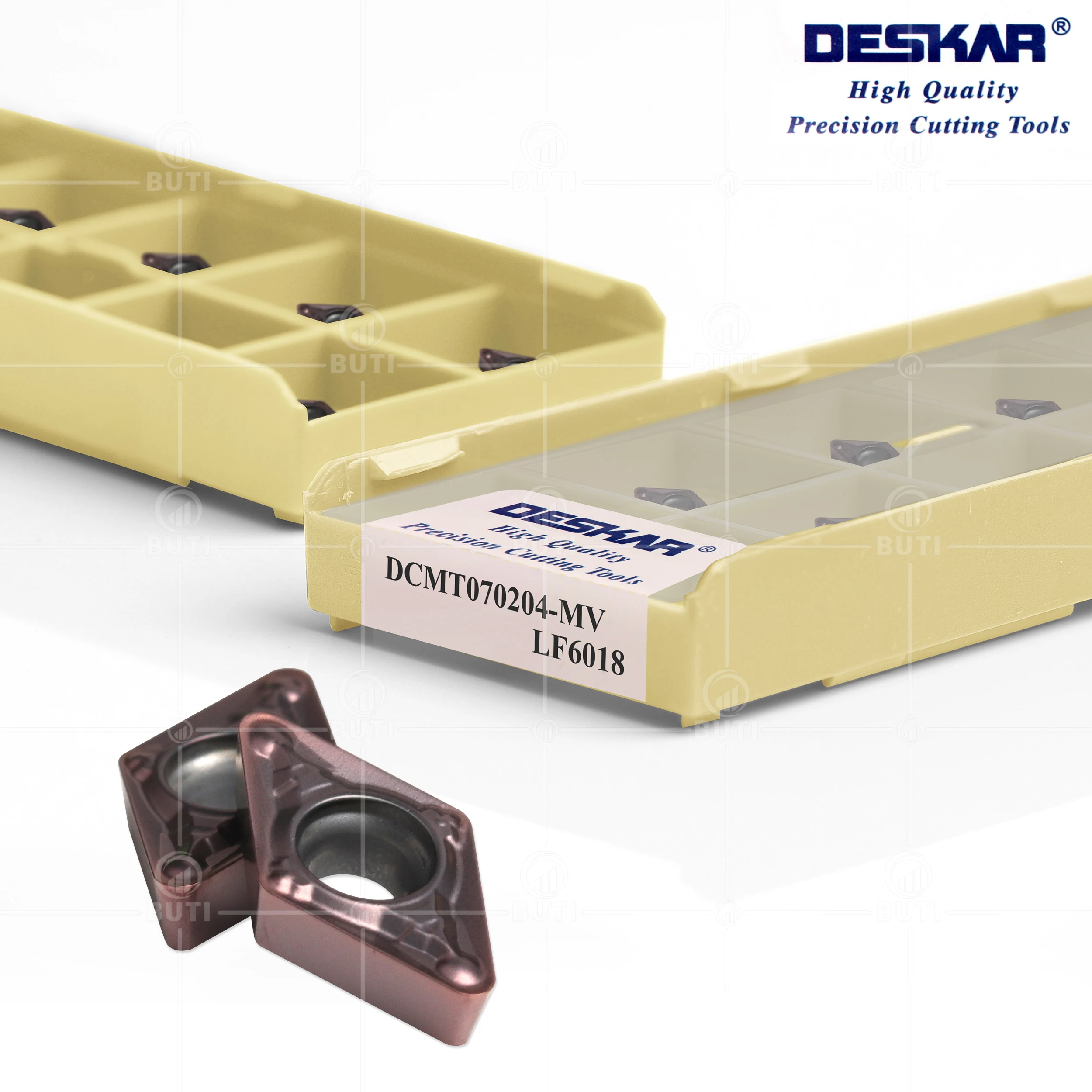 DESKAR 100% 오리지널 DCMT 070204   DCMT 070208 -MV DCMT11T304 DCMT11T308 LF6018 CNC 선반 커터 절단 초경 인서트 선삭 공구