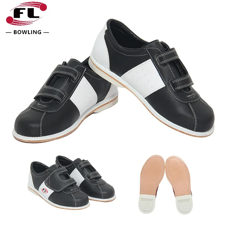 Professional Bowling Shoes Unisex Right Hand Skidproof Bowling Sneakers Men Women Breathable Training Shoes Hook Loop Design