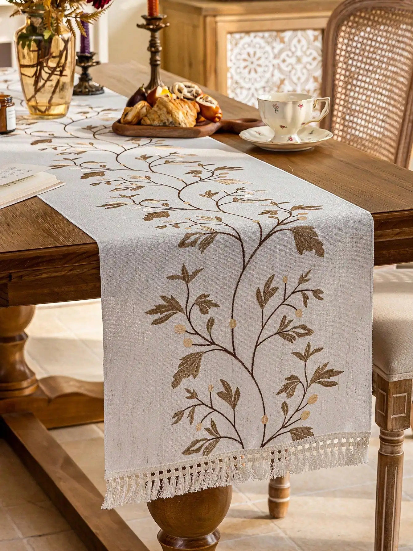 Embroidered tablecloth