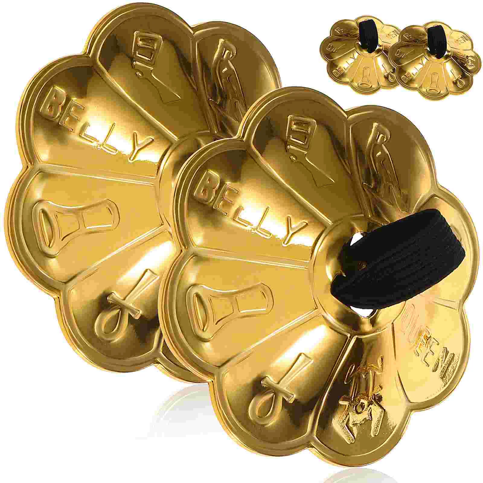 

2 Pairs 1 of Plum Copper Finger Pulls Cymbal Music Instrument For Adults Musical Instruments Aldult
